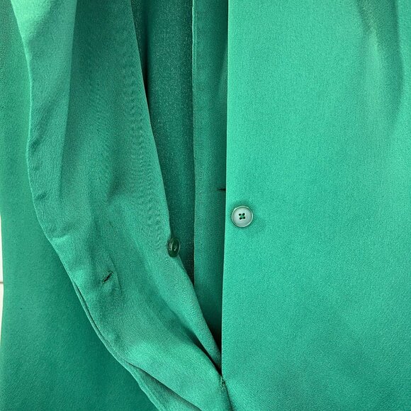 Jason Wu Green Sleeveless Concealed Double Breasted Button Front Dress Career - Picture 5 of 9